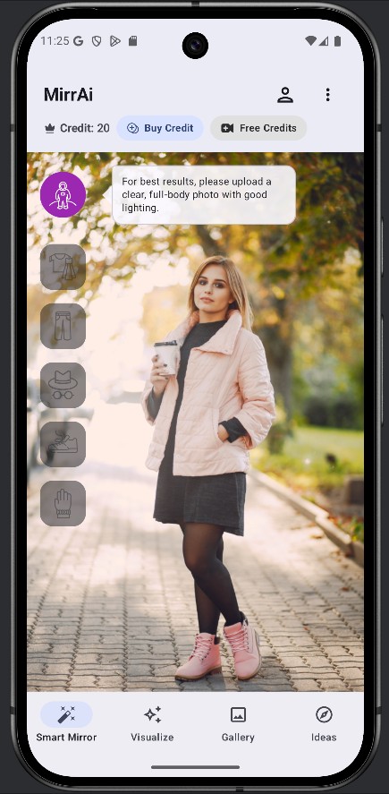 MirrAi app screenshot - Smart Mirror